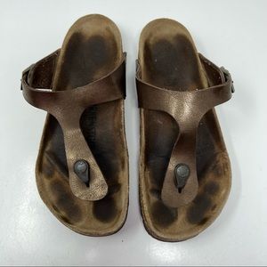 Birkenstock Bronze Gizeh Sandals 38